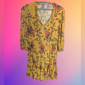 Knox Rose Floral Dress: Yellow, Size L